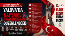 Yalova'da 15 Temmuz Demokrasi ve Milli Birlik Günü'nün 10. Yılı Kapsamında Gün Boyu Anma Programı Düzenlenecek
